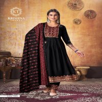 Krishna Trendz Ankita Vol-1 Wholesale Flair Tops With Pant And Dupatta