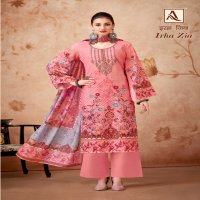 IRHA ZIA BY ALOK LAUNCH COTTON REGULAR WEAR PAKISTANI EMBROIDERY WORK 3CS DRESS MATERIAL