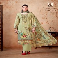 IRHA ZIA BY ALOK LAUNCH COTTON REGULAR WEAR PAKISTANI EMBROIDERY WORK 3CS DRESS MATERIAL