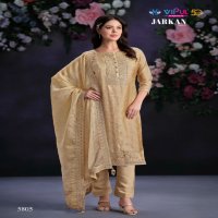 Vipul Jarkan Vol-5 Wholesale Shimmer Organza With Hand Swarovski Work Straight Suits