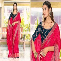 5D Designer Nayka Wholesale Bright Moss Chiffon Designer Sarees