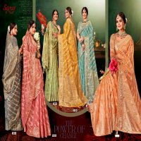 Saroj Shreyaa Saroski Vol-1 Wholesale Soft Organza Fabrics Sarees