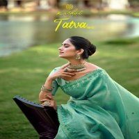 Kashvi Tatva Vol-2 Wholesale Gold Crush Fabrics Party Wear Indian Sarees