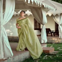 Kashvi Tatva Vol-2 Wholesale Gold Crush Fabrics Party Wear Indian Sarees