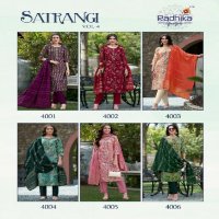 RADHIKA LIFESTYLE SATRANGI VOL 4 ADORABLE CHANDERI PRINT READYMADE BIG SIZE 3PCS DRESS