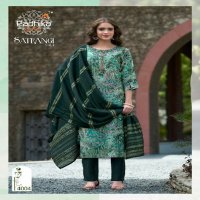 RADHIKA LIFESTYLE SATRANGI VOL 4 ADORABLE CHANDERI PRINT READYMADE BIG SIZE 3PCS DRESS