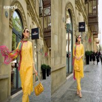 ZAVERI PRESENTS ALISHA PREMIUM COTTON PARTY WEAR EMBROIDERY WORK FULL STITCH 3PCS DRESS