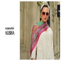 ZAVERI PRESENTS ALISHA PREMIUM COTTON PARTY WEAR EMBROIDERY WORK FULL STITCH 3PCS DRESS