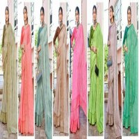 5D Designer Prachi Wholesale Moss Chiffon Fabrics Sarees