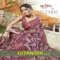 Vallabhi Gitanshi Vol-2 Wholesale Georgette With Satin Patta Sarees