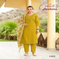 Aanchi Anshima Wholesale Roman Silk Top With Pant And Dupatta