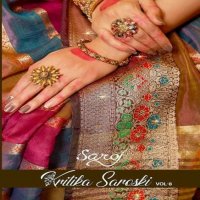 Saroj Kritika Saroski Vol-8 Wholesale Soft Organza With Saroski Work Sarees