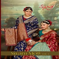 Saroj Swarn Moti Vol-3 Wholesale Soft Silk Fabrics Sarees