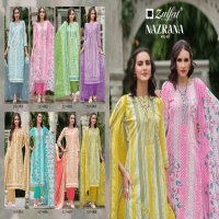 Zulfat Nazrana Vol-3 Wholesale Pure Cotton With Exclusive Print Dress Material