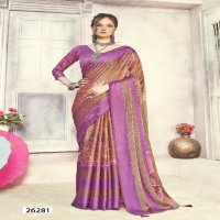 ANGEL PARI VOL 8 BY VALLABHI PRINTS STYLISH OUTFIT BRASSO SAREE WITH BLOUSE