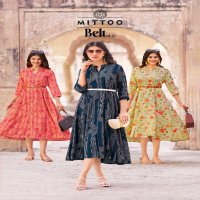 Mittoo Belt Vol-16 Wholesale Rayon Print With Belt Kurtis