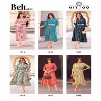 Mittoo Belt Vol-16 Wholesale Rayon Print With Belt Kurtis