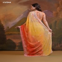 Fashion Berry Kajal Padding Wholesale Soft Georgette Party Wear Sarees