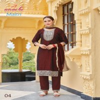 Aanchi Maitri Wholesale Rangila Silk Kurti With Pant And Dupatta