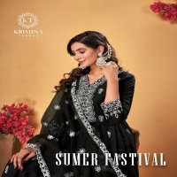Krishna Trendz Sumer Festival Vol-1 Wholesale Roman Silk Flair Kurti With Pant And Dupatta