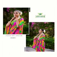 SANSKAR TEX PRINTS LAUNCH LEHERIYA BRIGHT FANCY SIROWSKI SAREE WHOLESALER