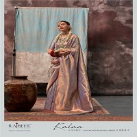 Rajbeer Kalaa Savoy Wholesale Two Tone Handloom Weaving Function Wear Sarees