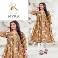 Rambha Myra Wholesale Alia Style Flair Kurtis Combo