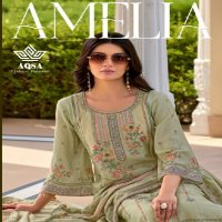 AQSA Amelia Wholesale Pure Viscose Musline Silk Dress Material
