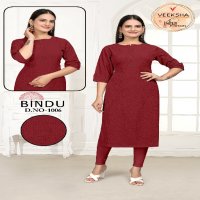Veeksha Bindu Wholesale Straight With Pocket Combo Kurtis