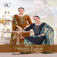 Alok Patiyala Fusion Vol-17 Wholesale Pure Viscose Reyon With Work Dress Material