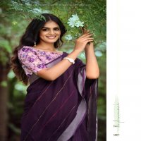Kashvi Malika Vol-4 Wholesale Linen Work With Fancy Blouse Sarees