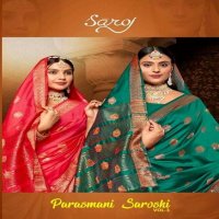 Saroj Parasmani Saroski Vol-3 Wholesale Soft Silk With Swaroski Work Sarees