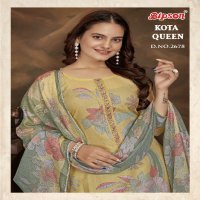 Bipson Kota Queen 2678 Wholesale Pure Cotton With Embroidery Work Dress Material