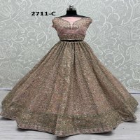 Anjani Art 2711 Wholesale Heavy Net Designer Work Lehengas