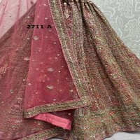 Anjani Art 2711 Wholesale Heavy Net Designer Work Lehengas