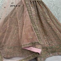 Anjani Art 2711 Wholesale Heavy Net Designer Work Lehengas