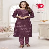 Tara Textile Ikkat Vol-1 Wholesale Pure Cotton Printed Kurti With Pant