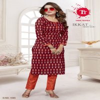 Tara Textile Ikkat Vol-1 Wholesale Pure Cotton Printed Kurti With Pant