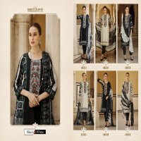 Mariyum Arts Black And White Wholesale Cambric Cotton With Embroidery Work Dress Material