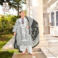 Alok Qudrat Black And White Vol-8 Wholesale Pure Cambric Cotton Dress Material