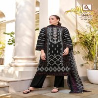 Alok Qudrat Black And White Vol-8 Wholesale Pure Cambric Cotton Dress Material