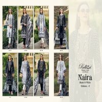 NAIRA BLACK AND WHITE 2ND EDITION BY BELLIZA DESIGNER CLASSY LOOK PAKISTANI 3PCS DRESS
