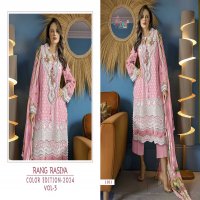 RANG RASIYA COLOUR EDITION VOL 3 BY SHREE FABS LAWN BOLLYWOOD STYLE PAKISTANI DRESS