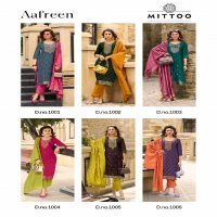 MIttoo Aafreen Wholesale Pure Muslin Jacquard Kurti With Pant And Dupatta