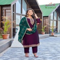 Aanchi Komal Wholesale Readymade Kurti With Pant And Dupatta