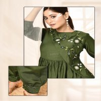 HRU HIYA VOL 4 LATEST DESIGN FANCY VISCOSE HAND EMBROIDERED FULL STITCH CO-ORD SET