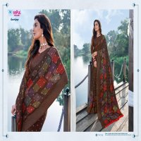 Vipul Garishma Wholesale Designer Chiffon Sarees With Resham Border