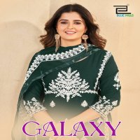 Blue Hills Galaxy Wholesale Chain Stitch Embroidery 3 Piece Suits