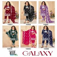 Blue Hills Galaxy Wholesale Chain Stitch Embroidery 3 Piece Suits