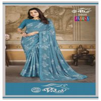 PALAV LAUNCH PAARNA VOL 66 KREEVA GEORGETTE CLASSY LOOK SAREE